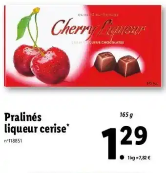 Lidl Pralinés Liqueur Cerise offre