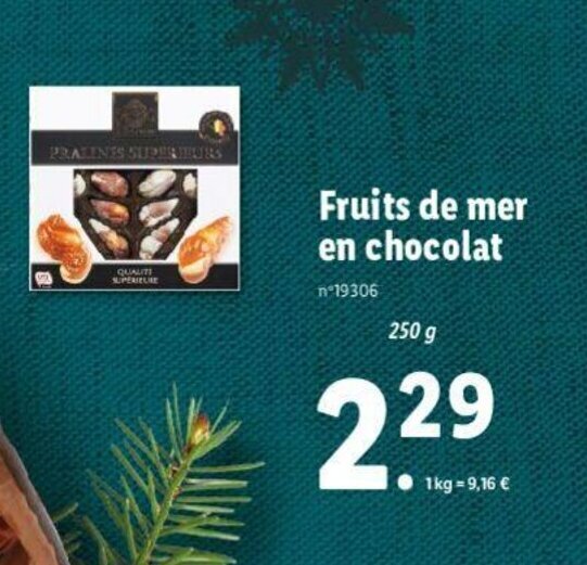 Promo Fruits de Mer En Chocolat chez Lidl