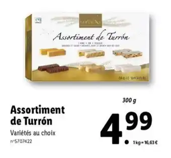 Lidl Assortiment de Turrón offre