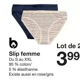 Zeeman Slip femme offre