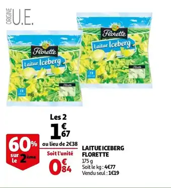 Auchan Laitue Iceberg Florette offre
