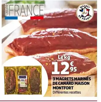 Auchan 3 Magrets marinés de canard maison offre