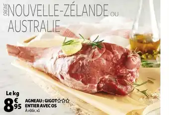 Auchan Agneau : gigot entier avec os offre
