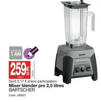 Promocash Mixer Blender Pro 2,5 Litres Bartscher offre