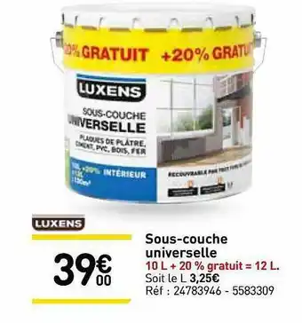 Sous-couche Universelle Luxens