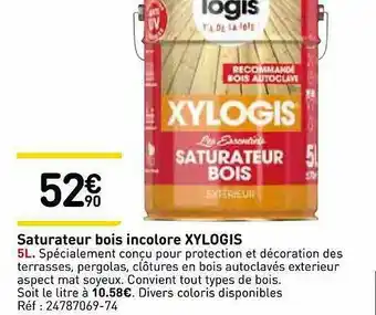 Saturateur Bois Incolore Xylogis