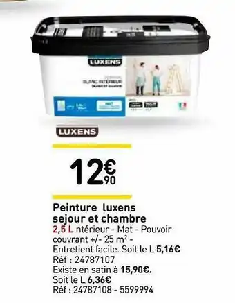 Weldom Peinture Luxens Séjour Et Chambre offre
