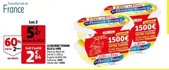 Auchan Le beurre tendre Elle & Vire offre