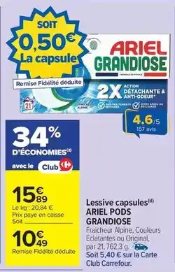 Carrefour Market Costa - filets de saumon sauvage msc surgelés offre