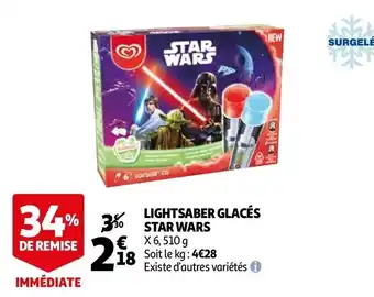 Auchan Lightsaber glacés Star Wars offre