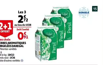 Auchan Herbes aromatiques surgelées daregal offre