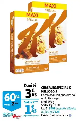 Auchan Céréales spécial K Kellogg's offre