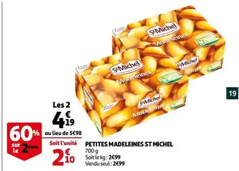 Auchan Petites madeleines St Michel offre