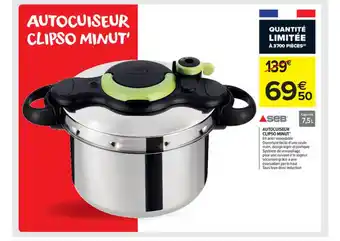 Carrefour Market Autocuiseur Clipso Minut Seb offre