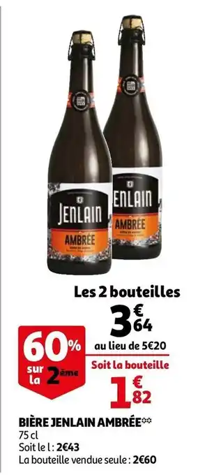 Auchan Bière jenlain ambrée offre
