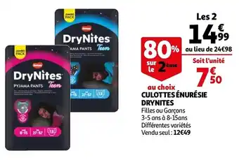 Auchan Culottes énurésie offre