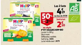 Auchan P'tit véggies hipp bio offre
