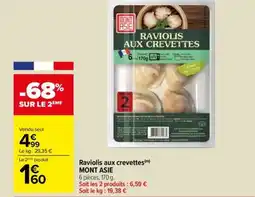 MONT ASIE Raviolis aux crevettes
