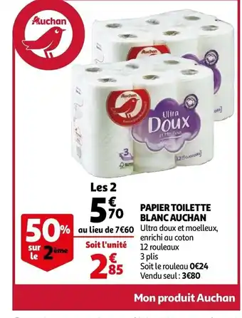 Auchan Papier toilette offre