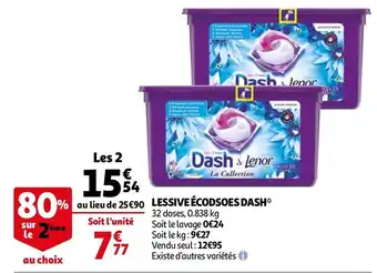 Auchan Lessive écodsoes dash offre
