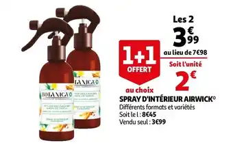 Auchan Spray d'intérieur airwick offre