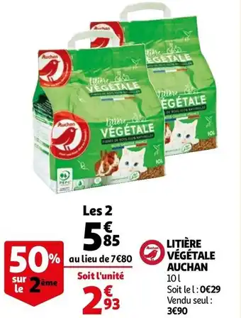 Auchan Litière végétale auchan offre