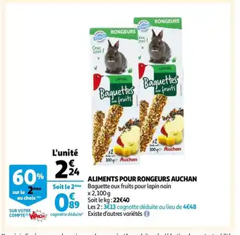 Aliments pour rongeurs auchan