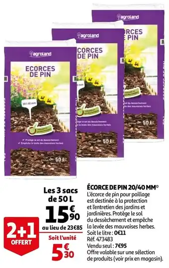 Auchan Écorce de pin offre