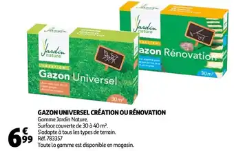 Auchan Gazon universel création ou rénovation offre