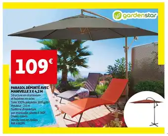 Auchan Parasol déprté avec offre
