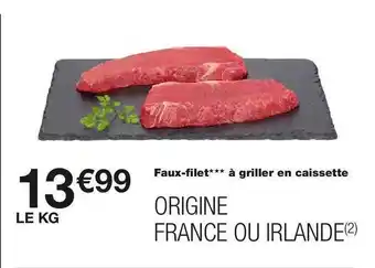 Monoprix Faux-filet*** a griller en caissette offre