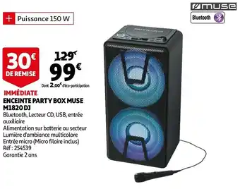 Auchan Enceinte party box muse offre