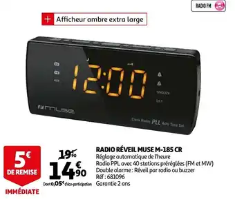 Auchan Radio réveil muse offre