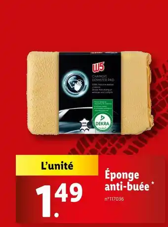 Lidl W5 Éponge anti-buée offre