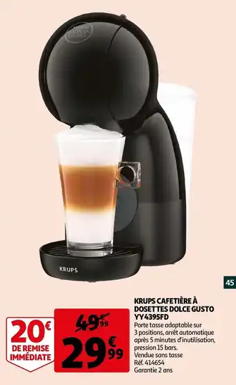 Auchan Krups cafetière à offre