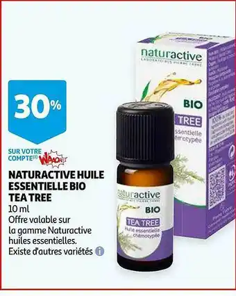 Auchan Naturactive Huile Essentielle Bio Tea Tree offre