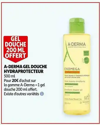 Auchan A-derma Gel Douche Hydraprotecteur offre