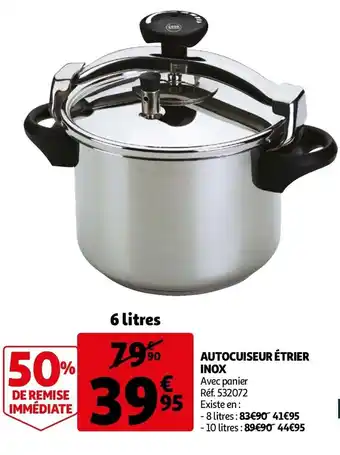 Auchan Autocuiseur étrier inox offre