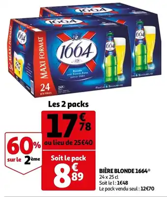 Auchan Bière blonde 1664 offre