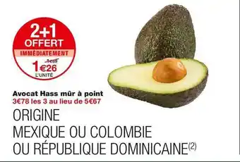 Monoprix Avocat Hass mur a point offre