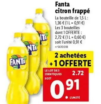 Lidl Fanta citron frappé offre