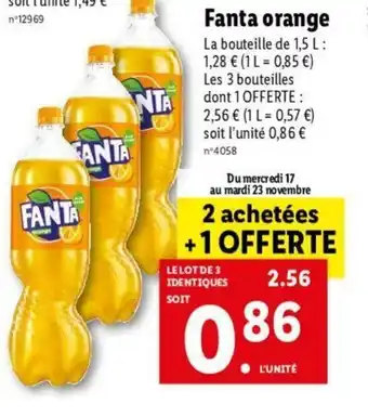 Lidl Fanta orange offre