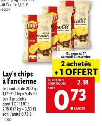 Lidl Lay's chips à l'ancienne offre