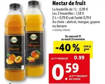 Lidl Nectar de fruit offre