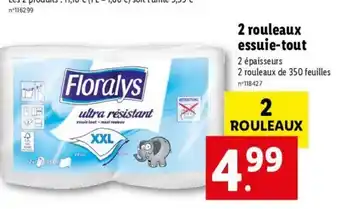Lidl 2 Rouleaux essuie-tout offre
