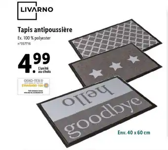 Lidl Tapis antipoussière offre