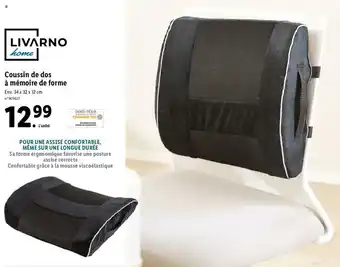 Lidl Coussin de dos à mémoire de forme offre
