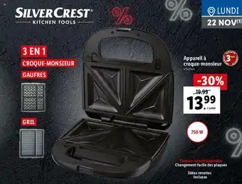 Lidl Appareil à croque monsieur offre