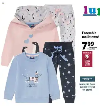 Lidl Ensemble molletonné offre