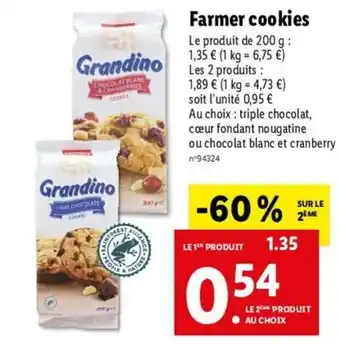 Lidl Farmer cookies offre